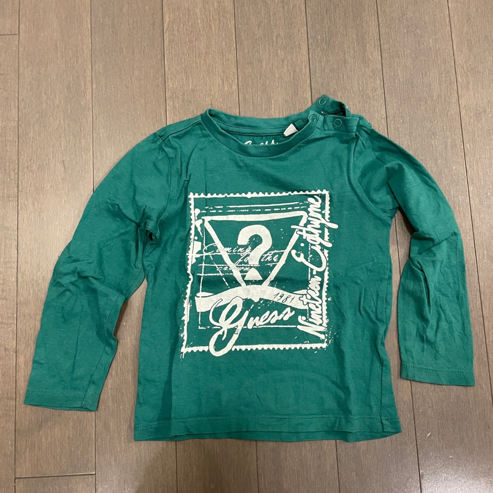 Guess Kids Green Long Sleeve Tee